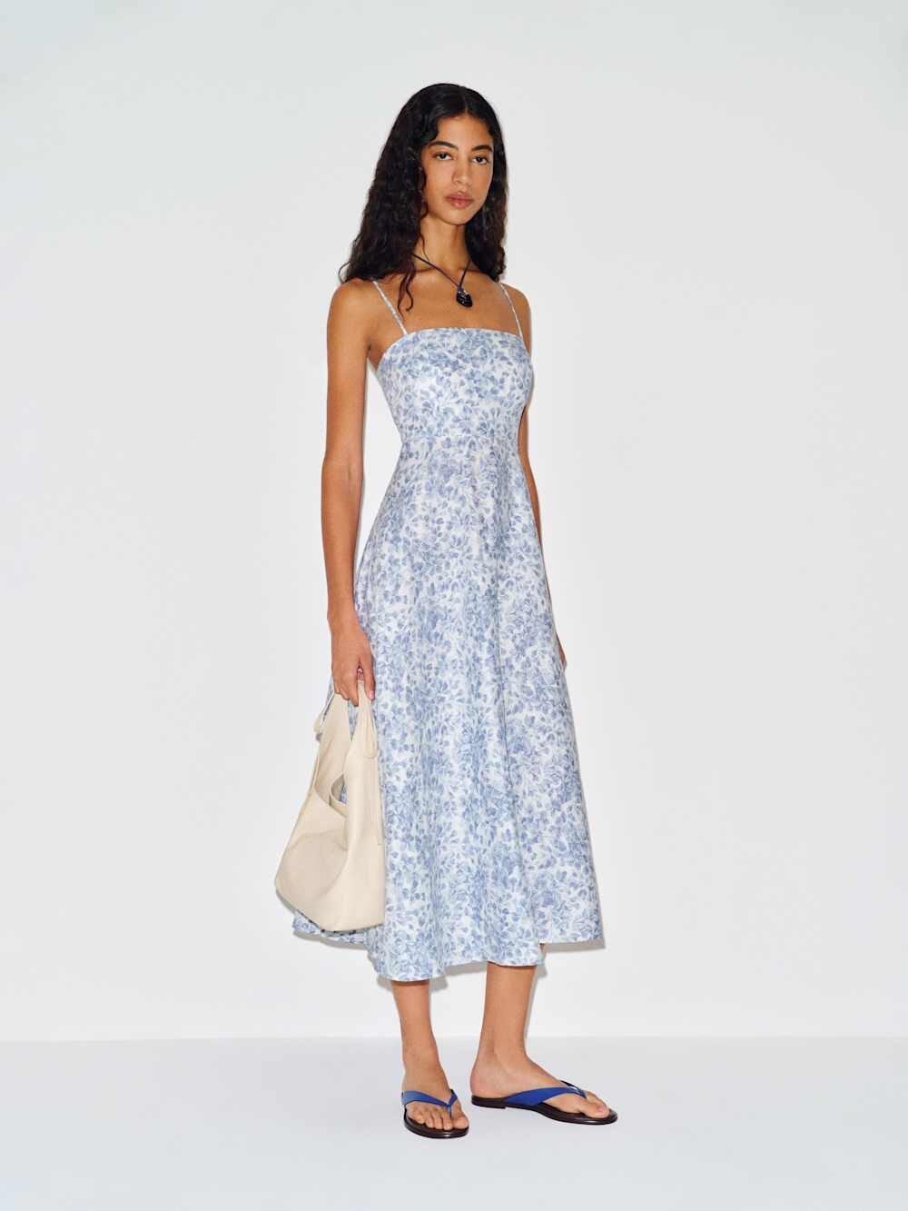 SZ 6 Reformation Monette Linen Dress Chloe NWT